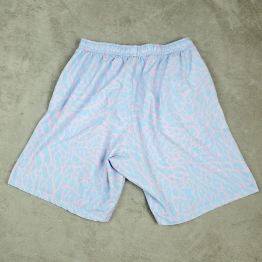 Pitchers Only Shorts Mens XL Blue Pink Geometric Athletic Drawstring Pockets - Picture 8 of 8